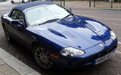 Blue Jaguar Convertible Car