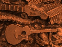 Brown Guitars Background