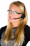 Business Woman With A Headset
