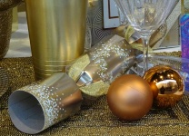 Gold Cracker And Baubles