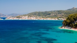 Greek Town And Sea