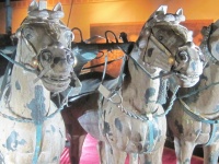 Harnessed Clay Horses Replicated