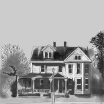 Old Colonial House Sketch