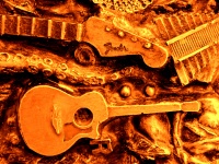 Orange Guitars Background