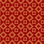 Ornamental Red, Gold Background