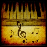 Piano Keys Vintage Background