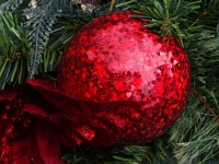 Red Glittering Bauble