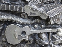 Silver Gray Guitars Background
