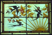 Stained Glass Window Birds