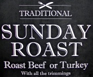 Sunday Beef Turkey Roast Sign