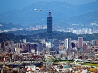Taipei 101 And Passenger Aircraft