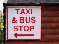Taxi And Bus Stop Sign