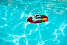 Toy Boat In Pool