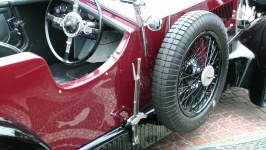 Vintage Car Spoked Wheel Handbrake