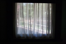 Vintage Window With Curtains