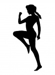 Woman Exercising Silhouette