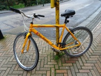 Yellow Bicycle In The Rain