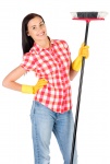 Young Woman Cleaning