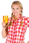 Young Woman With Beer