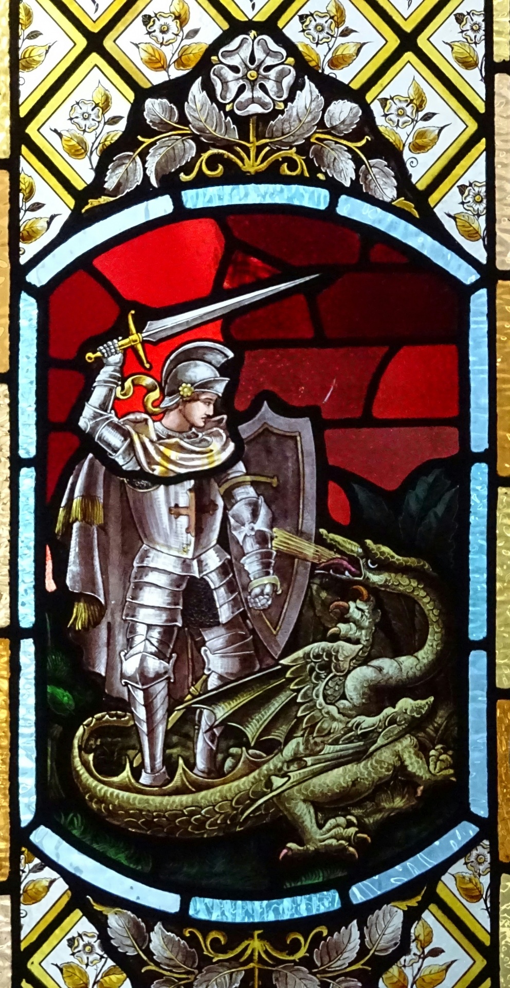 Saint George Slaying Dragon Window