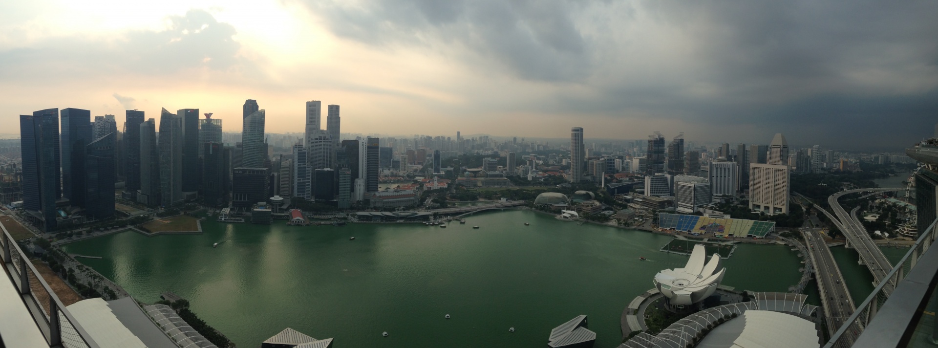 Singapore skyline view from the Marian Bay Sands Hotel