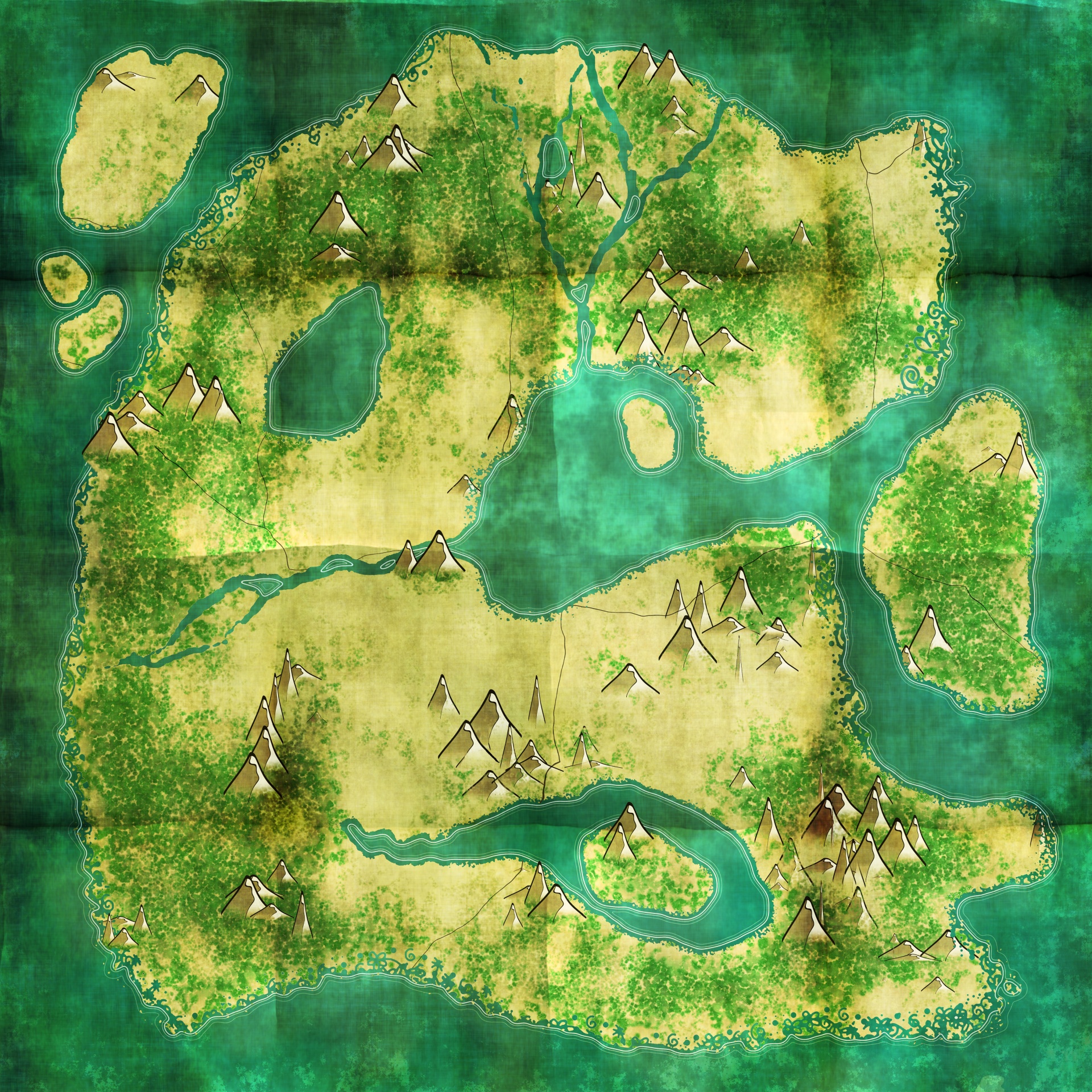 Old treasure map design