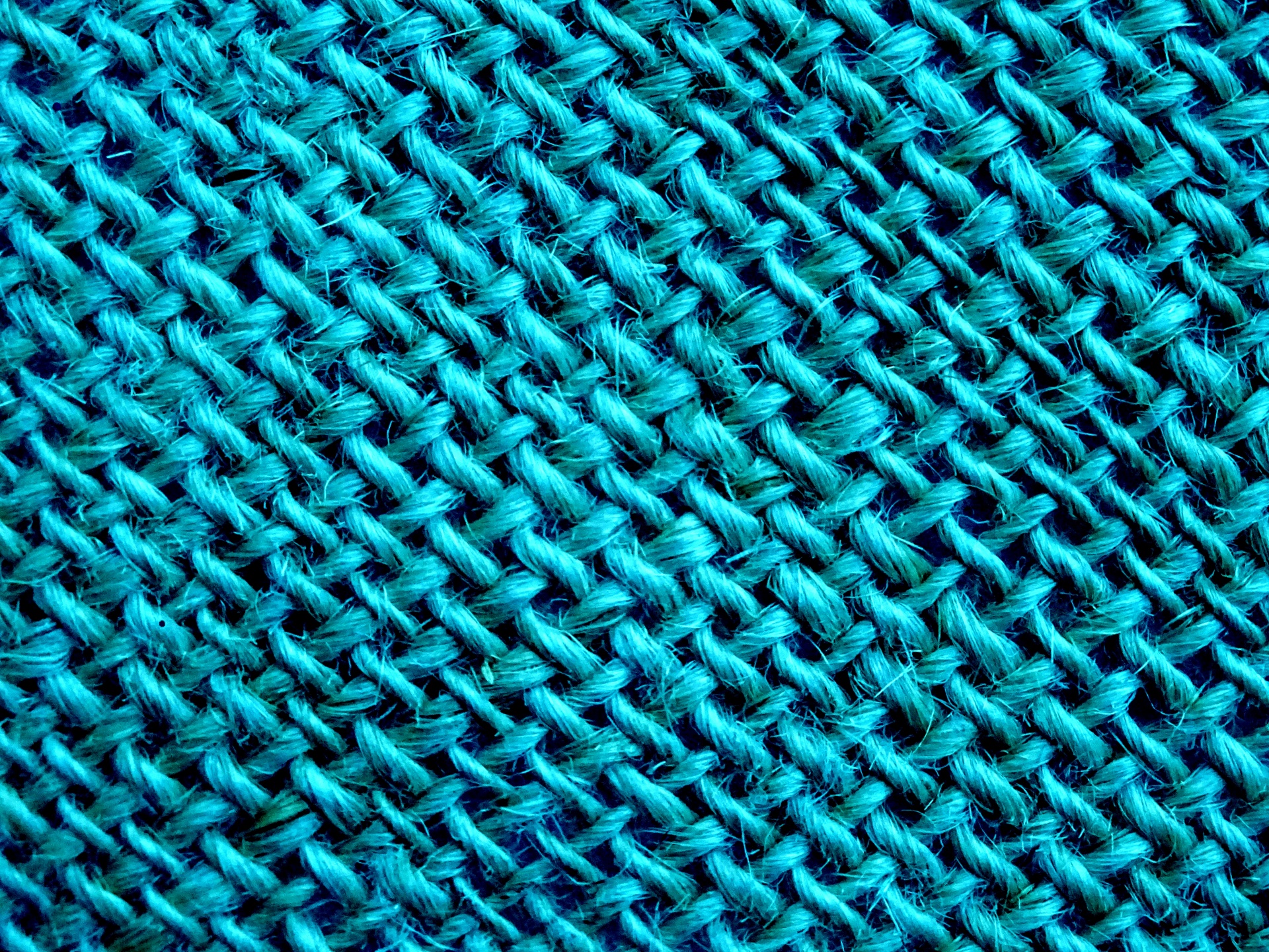 Turquoise Woven Twine Background