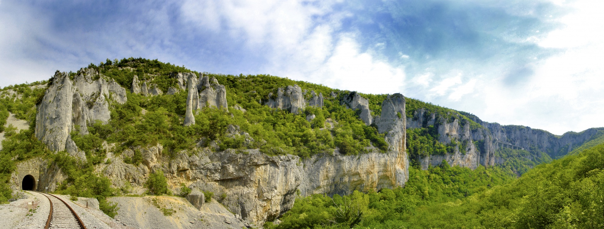 Valley near Rijeka - Croatia on west side of mountain Učka, free climbing paradise, nature park