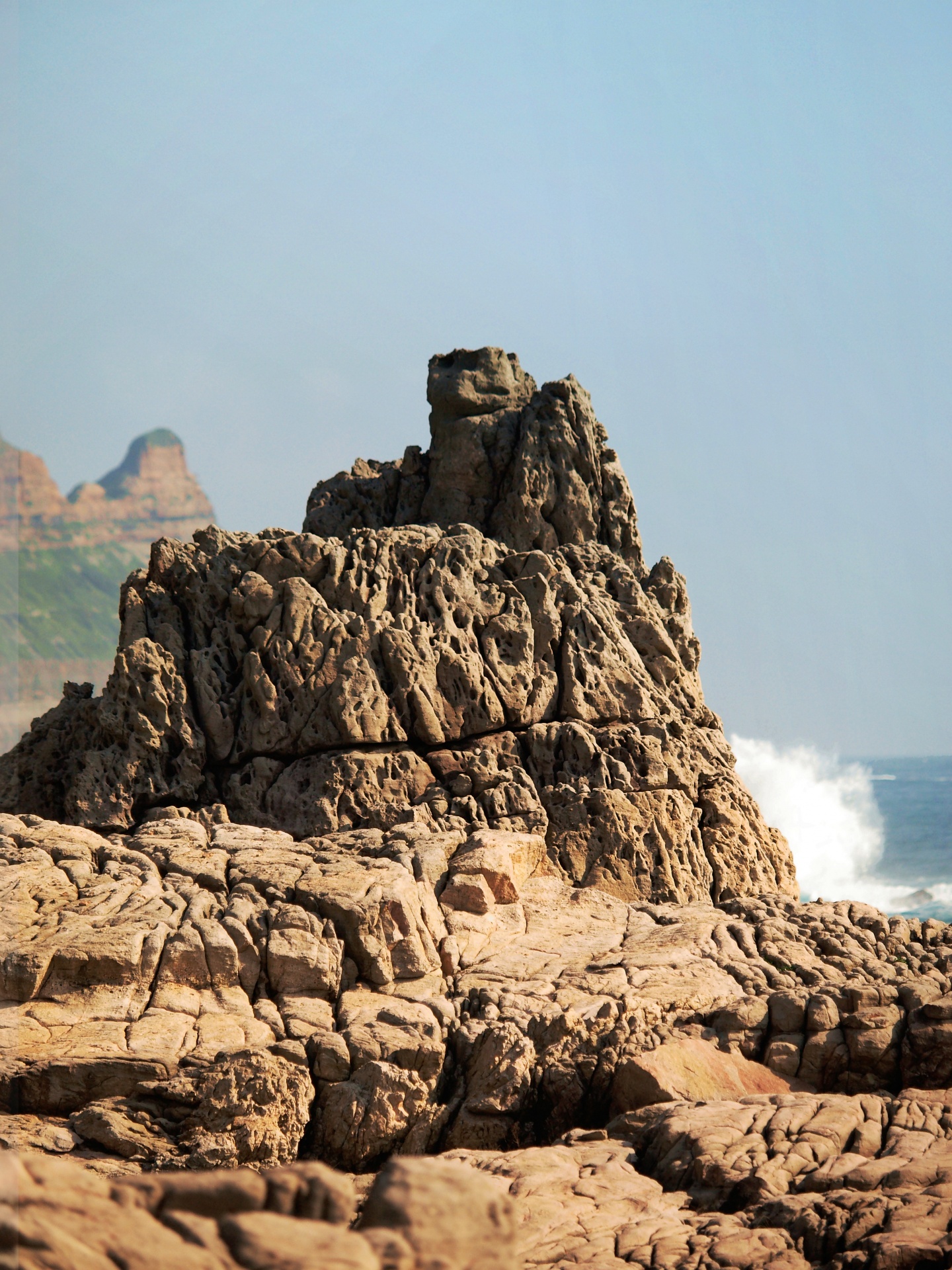 Weathered rocks in Gongliao district on the north-east coast of Taiwan, a place of strong winds and choppy seas