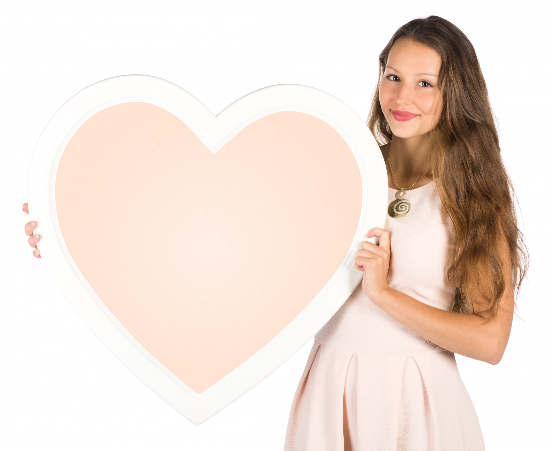 Woman Holding A Heart Free Stock Photo picture