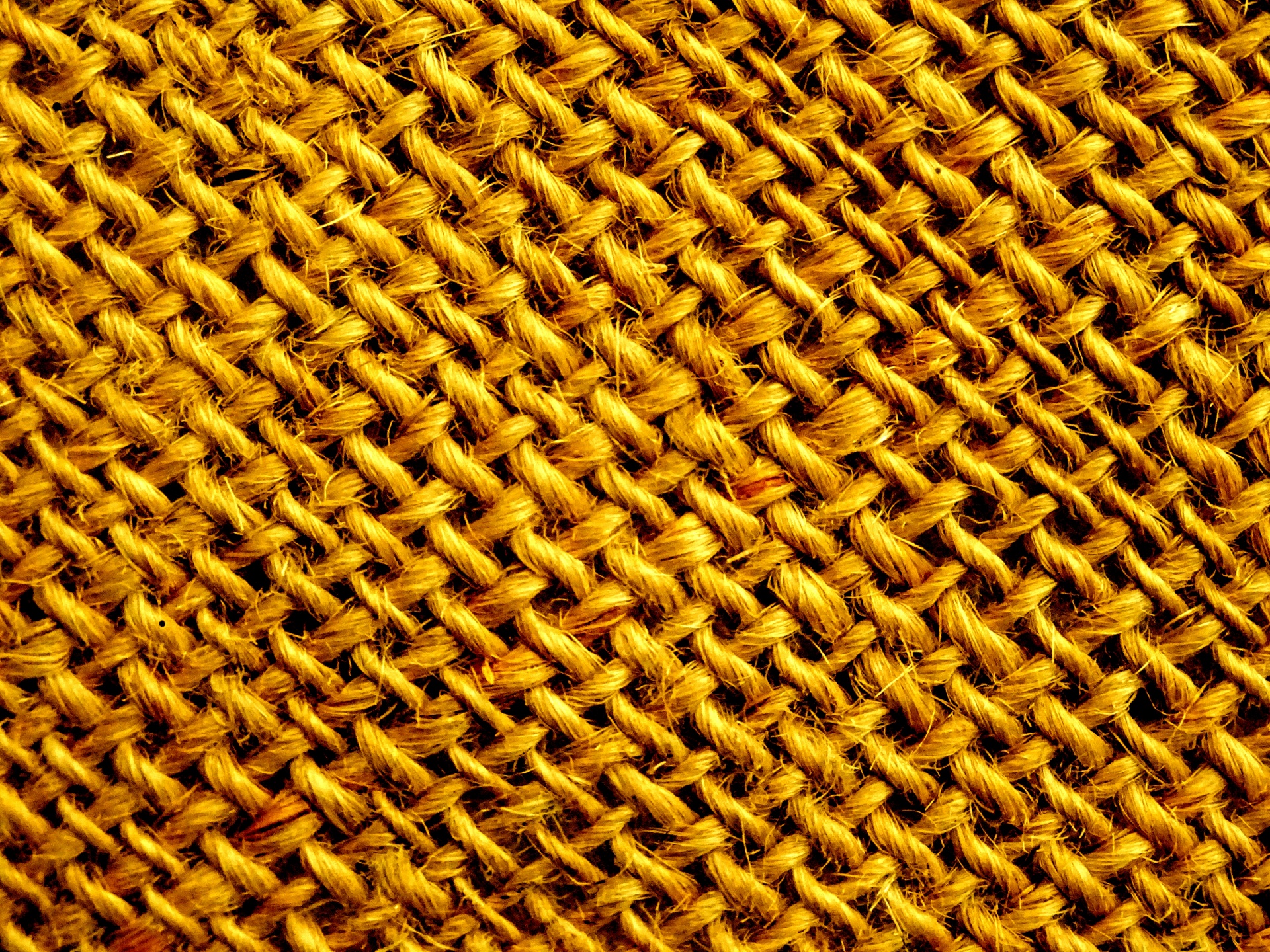 Yellow Woven Twine Background