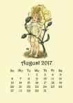 August Flower Fairy Calendar