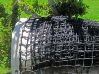 Black Netting Rolled Up
