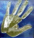 Blue And Green Open Hand