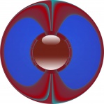 Blue And Maroon Button