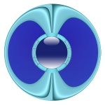 Blue Glassy Button