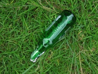 Broken Green Bottle On The Lawn