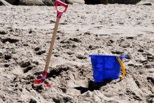 Bucket And Shovel In Sand