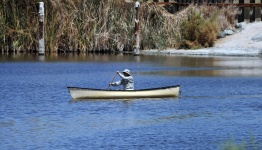 Canoe In Salton Sea