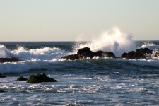 Crashing Waves On Rocks