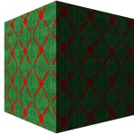 Crisscross Green Christmas Box