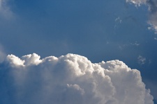 Cumulus Clouds With White Edge