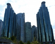 Dark Glass Skyscraper Towers