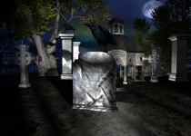 Cemetery In The Moonlight