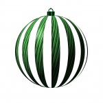 Green Striped Christmas Ball