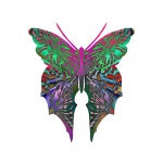 Iridescent Op-Art Butterfly