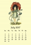 July Flower Fairy Calendar