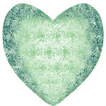 Pale Green Squiggle Heart