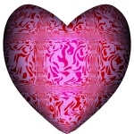 Pink Heart With Swirling Pattern