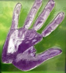 Purple And Green Open Hand
